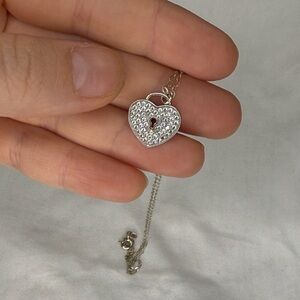 925 Silver Heart Pendant Necklace - Elegant Women's Jewelry 925 Italy Chain 18”